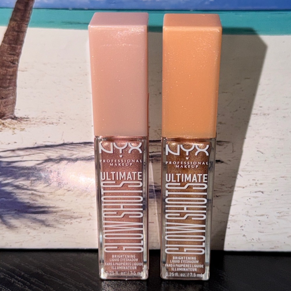 NYX Ultimate Glow Shots Liquid Eyeshadow Set Grapefruit Glow & Golden Goji 2pk